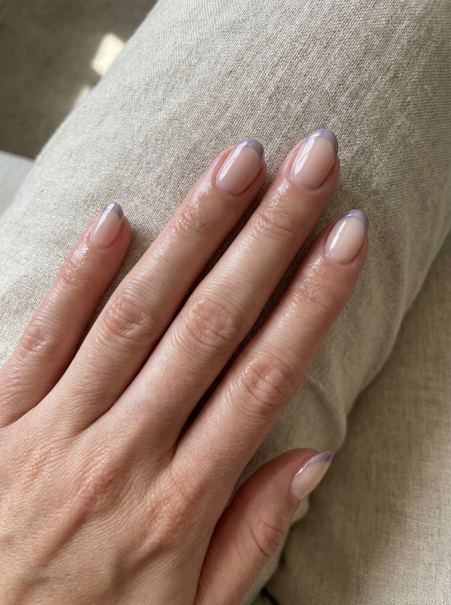 Lavender Chrome French Nails als French Chrome Nägel Inspiration 2026